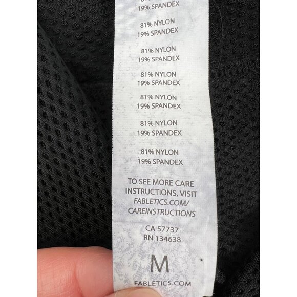 Demi Lovato Fabletics Black Long Sleeve Cowl Neck Top M Nylon/Spandex Stretch - Picture 4 of 5